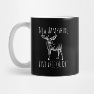 Nh Live Free Or Die Moose - New Hampshire Mug